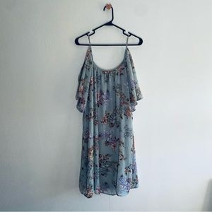 Bailey Blue floral cold shoulder dress